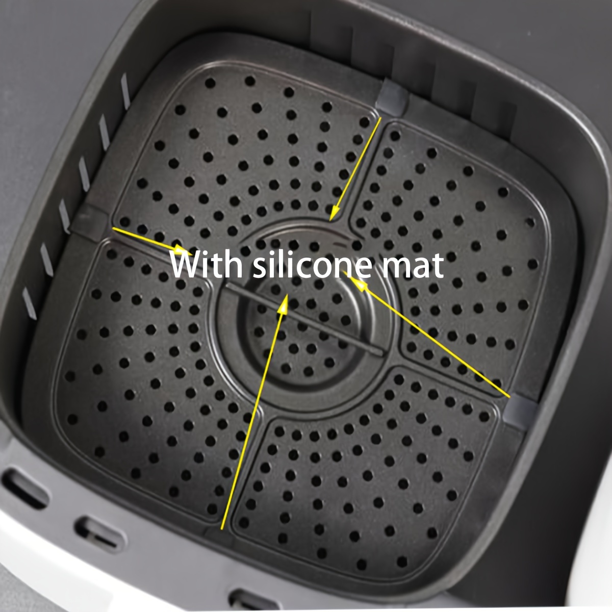 Air Fryer Crisper Plate, Stainless Steel Air Fryer Grill Pan, Nonstick Air  Fryer Grill Plate Reusable Dishwasher Safe Air Fryer Replacement Parts With  Rubber Bumper For Air Fryer Cooking - Temu