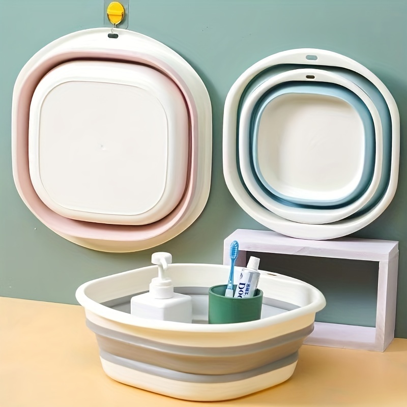 Lavabo pliable lavabo rond lavabo bassin en plastique épaissi pour les  pieds de lavage, adapté aux salles de bains ménagères (emballage unique)  (Color : Beige, Size : 32cm) : : Cuisine et Maison