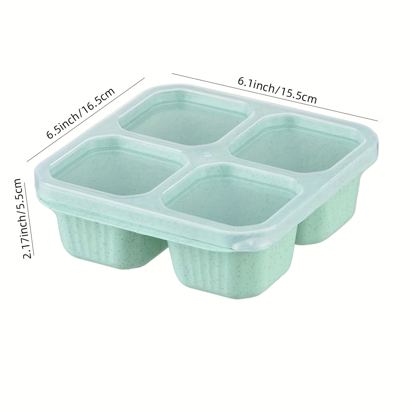 Bento Lunch Box, Meal Prep Containers, Reusable 3-Compartment