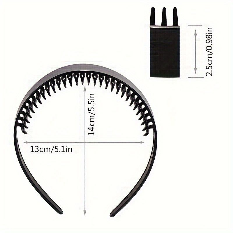 1pc Fascia Capelli Pettine A Denti In Plastica Cerchietto - Temu Italy