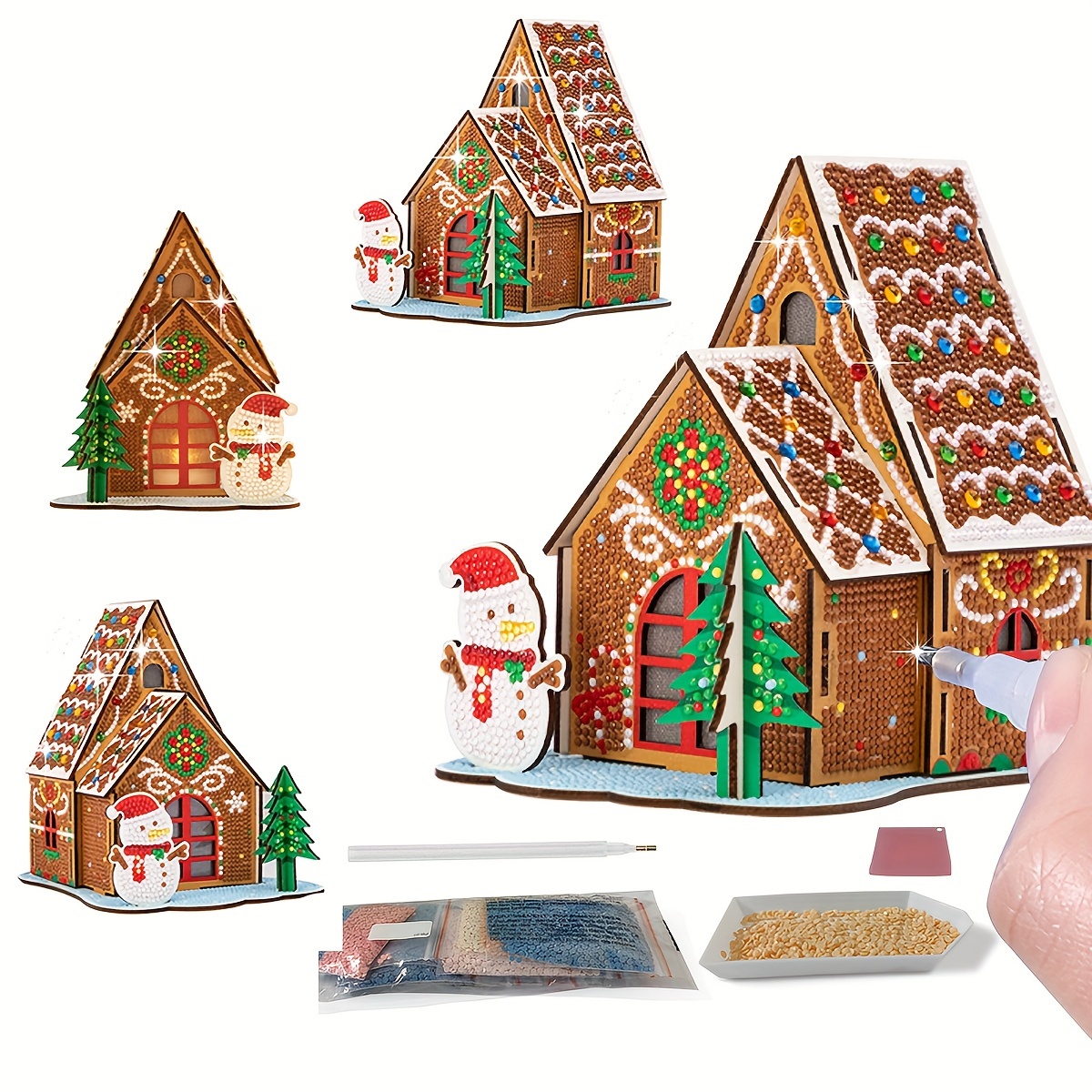 Christmas Puzzle 3D Diamond Painting Small House Decor