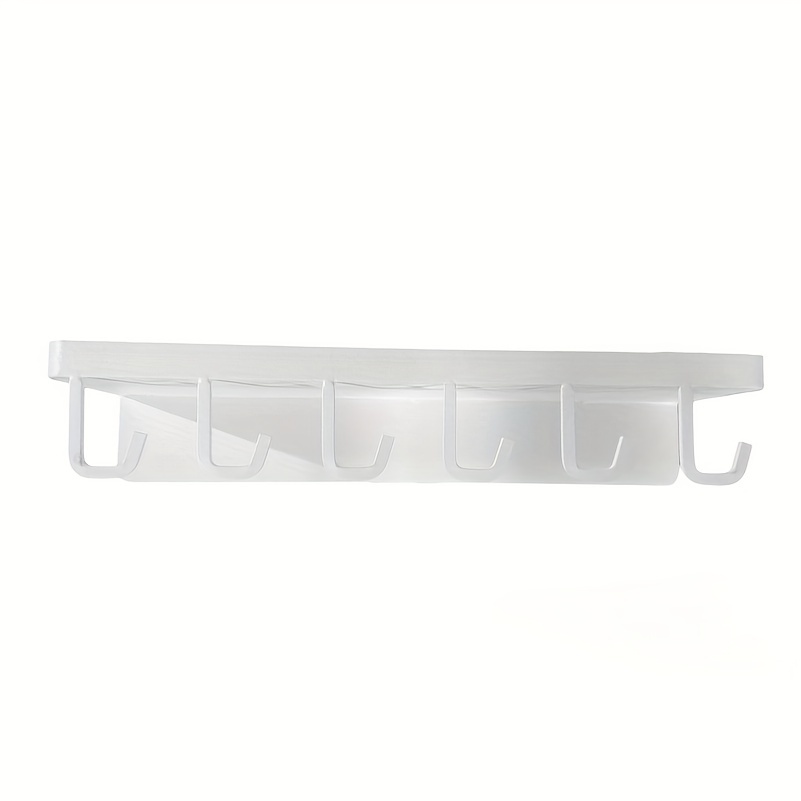 1pc 11.8-inch white Acrylic Wall-mounted Shelf, No Drilling Required, Wall  Hanging Storage Tool