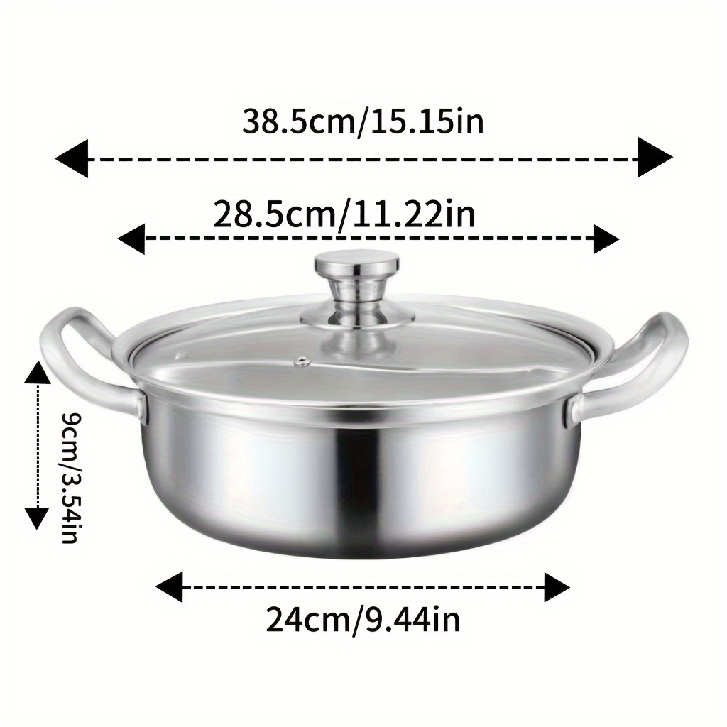 1pc stainless steel chinese hot pot stainless steel integrated molding   duck pot hot   double flavor pot household magnetic stove gas stove universal kitchen supplies cookware details 6