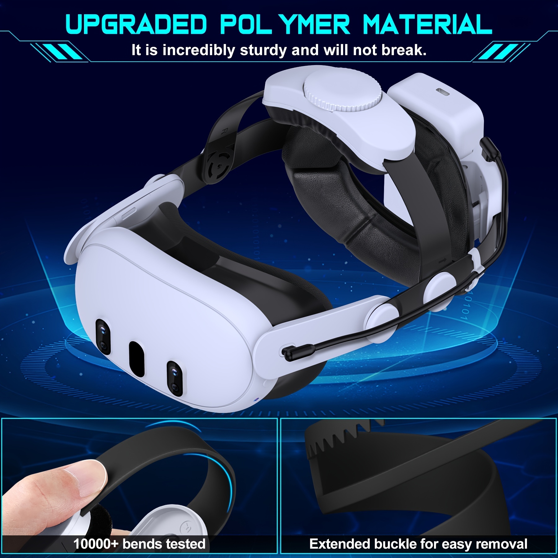 360°Rotational Adjustable Head Halo Strap for Quest 3 VR Headset  Accessories