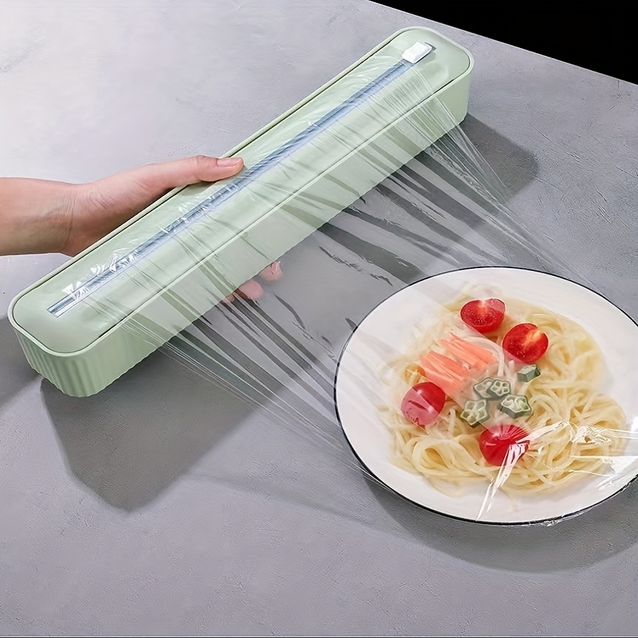 Plastic Wrap Dispenser with Cutter Kitchen Organizer