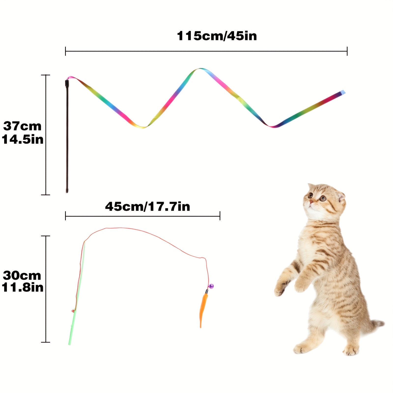 Cat Toys Kitten Toys Interactive Cat Feather Toys Cat Wand - Temu