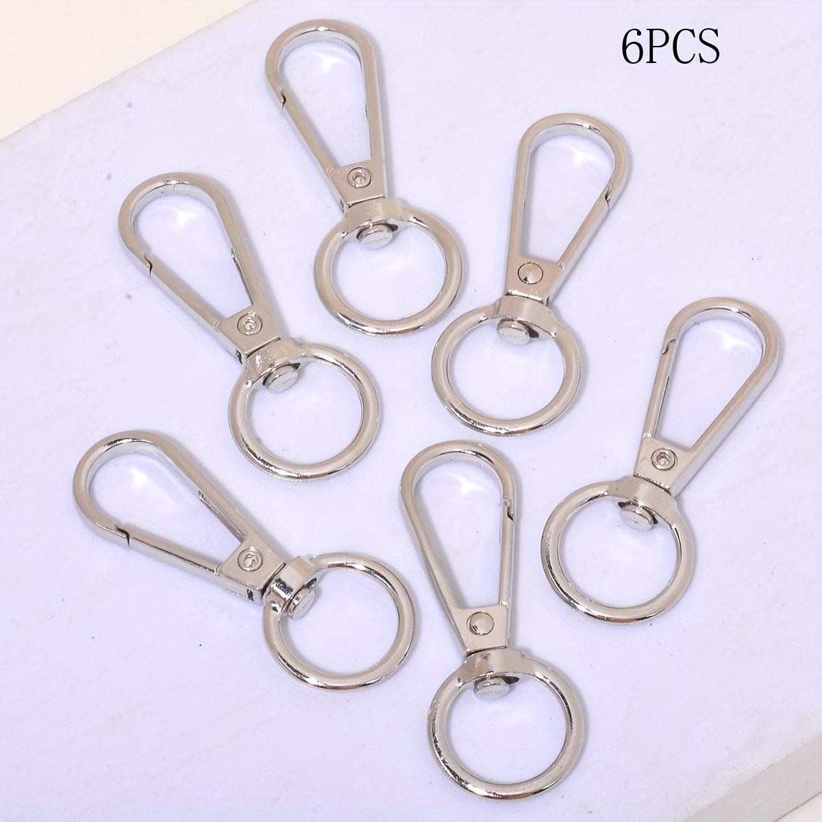 10pcs Silvery/Golden/Copper/Gunmetal Color Swivel Clasp,Keychain Clasp,Keychain Clasp Hook Connector Findings,Lobster Claw Clasp,Temu