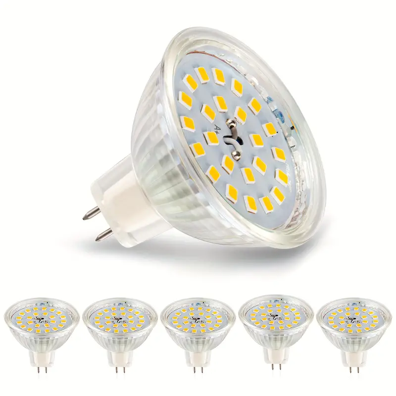 5 Pack MR16 LED Ampoules Blanc Chaud 2700 K, MR16 GU5.3 LED 5 W Remplacement