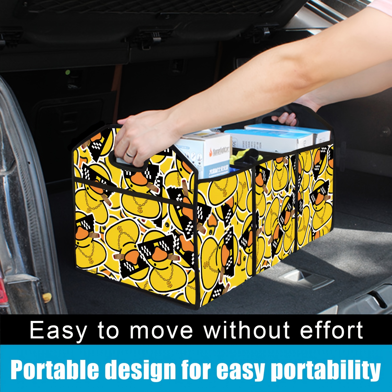 Sac de rangement pour coffre de voiture - Boîte de rangement intérieure  pliable avec compartiments multiples, accessoires pour camping-car ou