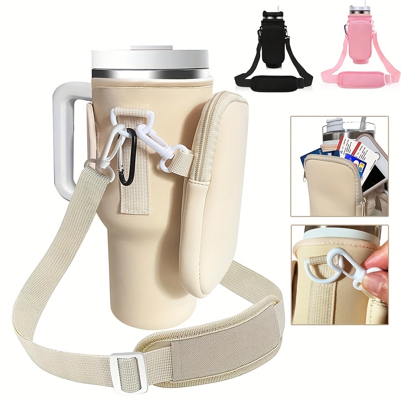 Cup Sleeve With Adjustable Strap For Stanley Cup Outdoor - Temu