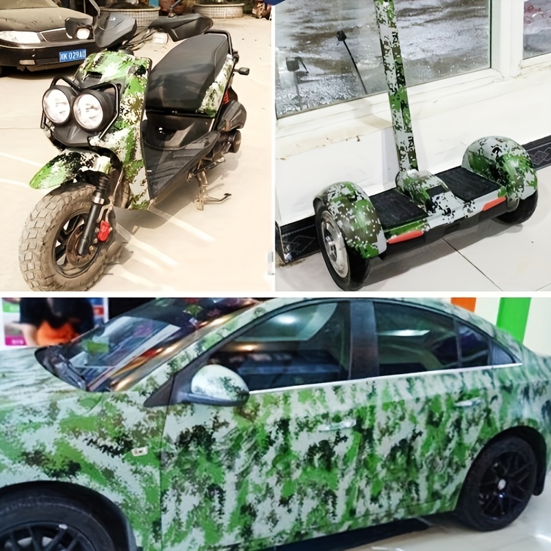 Camo Vinyl Film Voitures Wrap Camouflage Wrapping Autocollant de voiture  pour Bike Scooter Moto