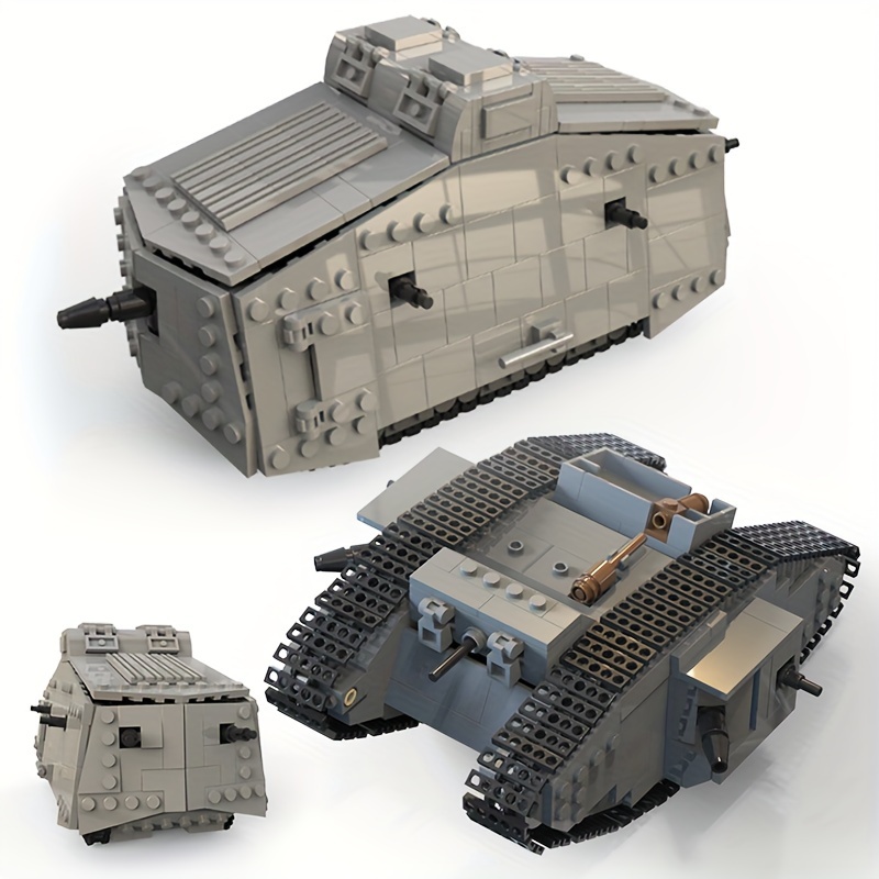 Char M4 Sherman compatible avec les blocs assemblés de véhicules blindés  militaires chenillés Lego
