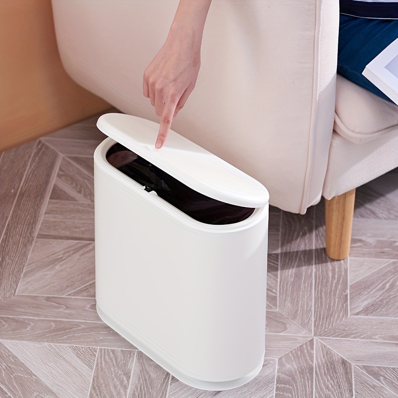 Small Trash Can Open Top Skinny Garbage Cans for Kitchen, Office, Dorm, Bathroom, etc. Slim Waste Can for Compact/Tight Spaces The Perfect Bathroom