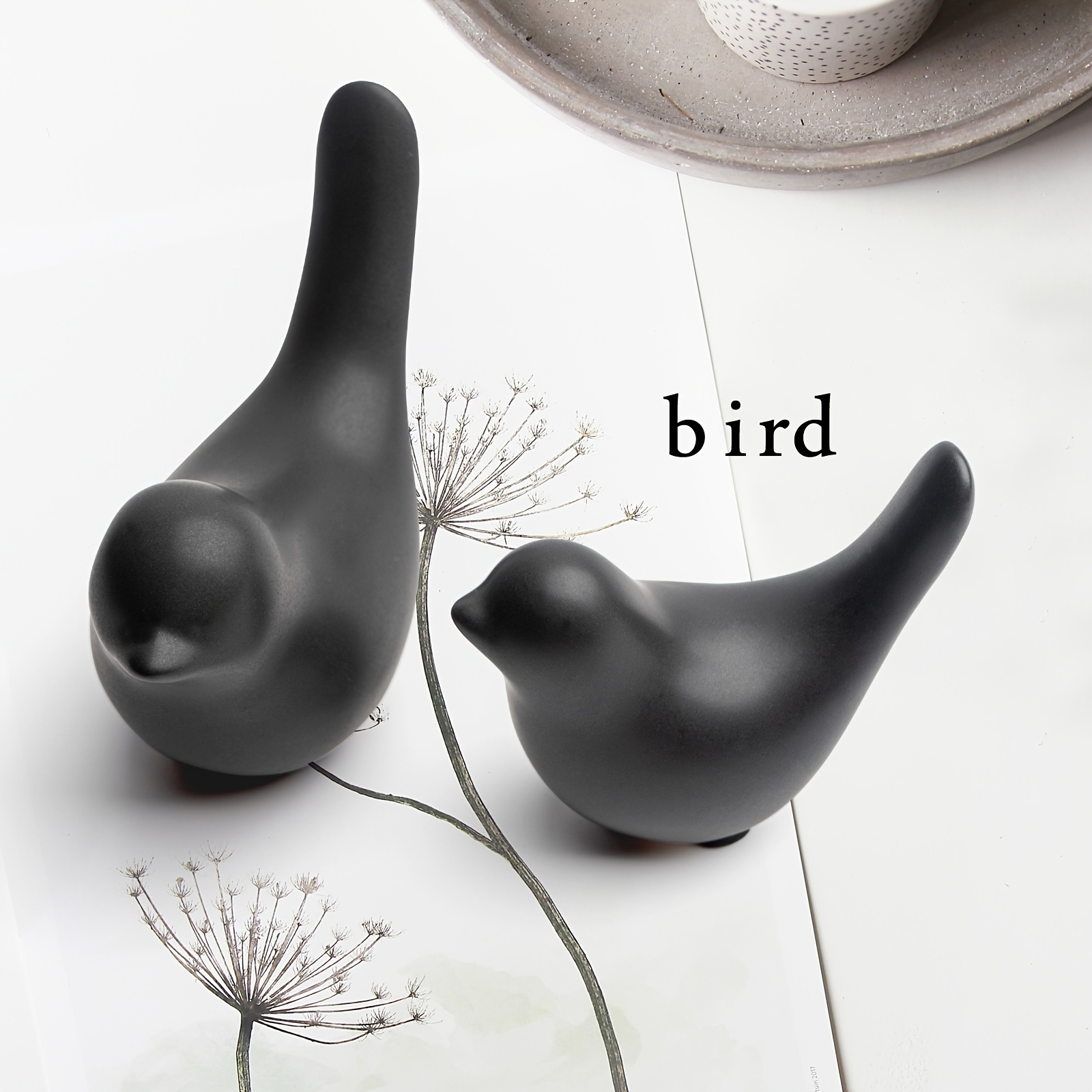 2 Uds Estatuas Animales Pequeños Pájaros Adornos Decorativos - Temu
