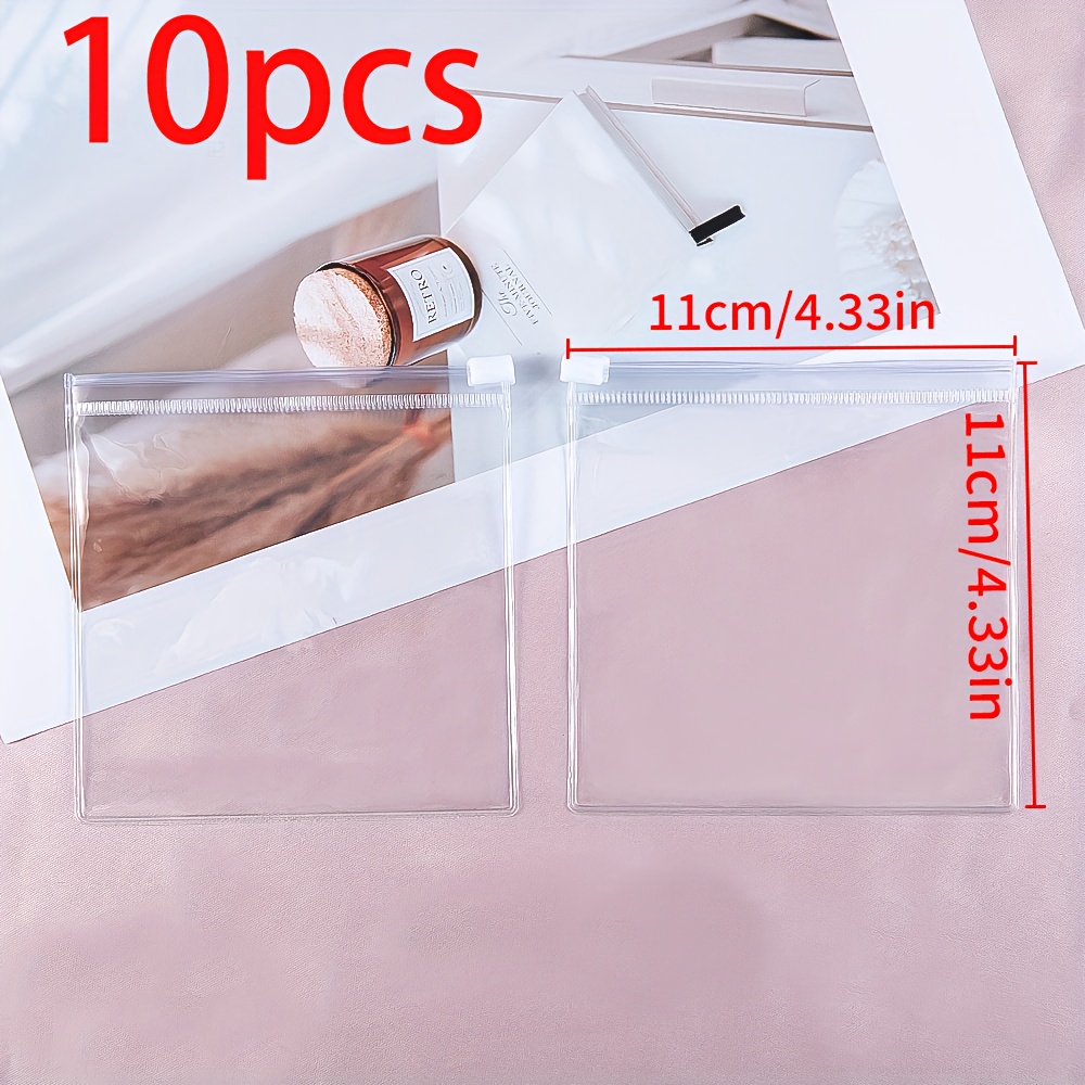 50PCS Clear Self-Sealing Storage Bags PVC Jewelry Bag Anti-rust Bag Earring  Bracelet Necklace Jewelry Storage Organizer Box