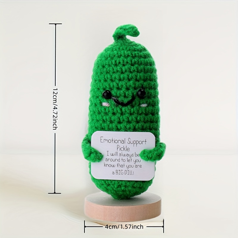 Handmade Crochet Emotional Support Cucumber - Temu