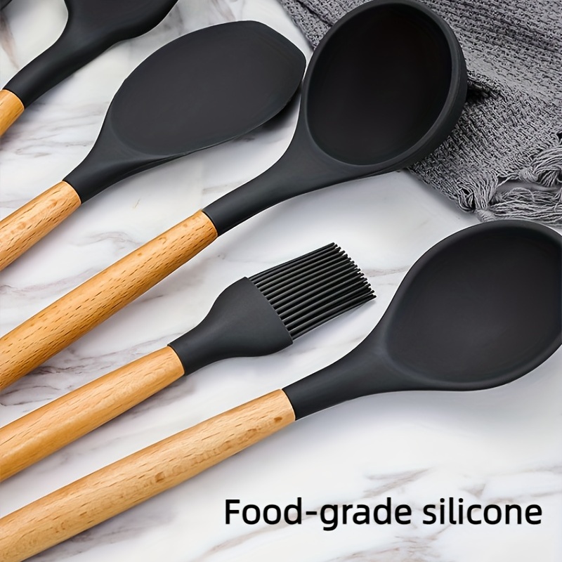 Kitchen Cooking Utensils Set, 24 pcs Non-stick Silicone Cooking Kitchen  Utensils