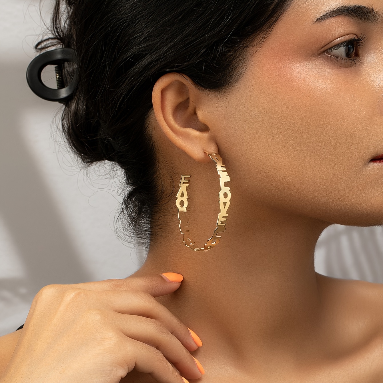 Earrings Love Letter in Gold