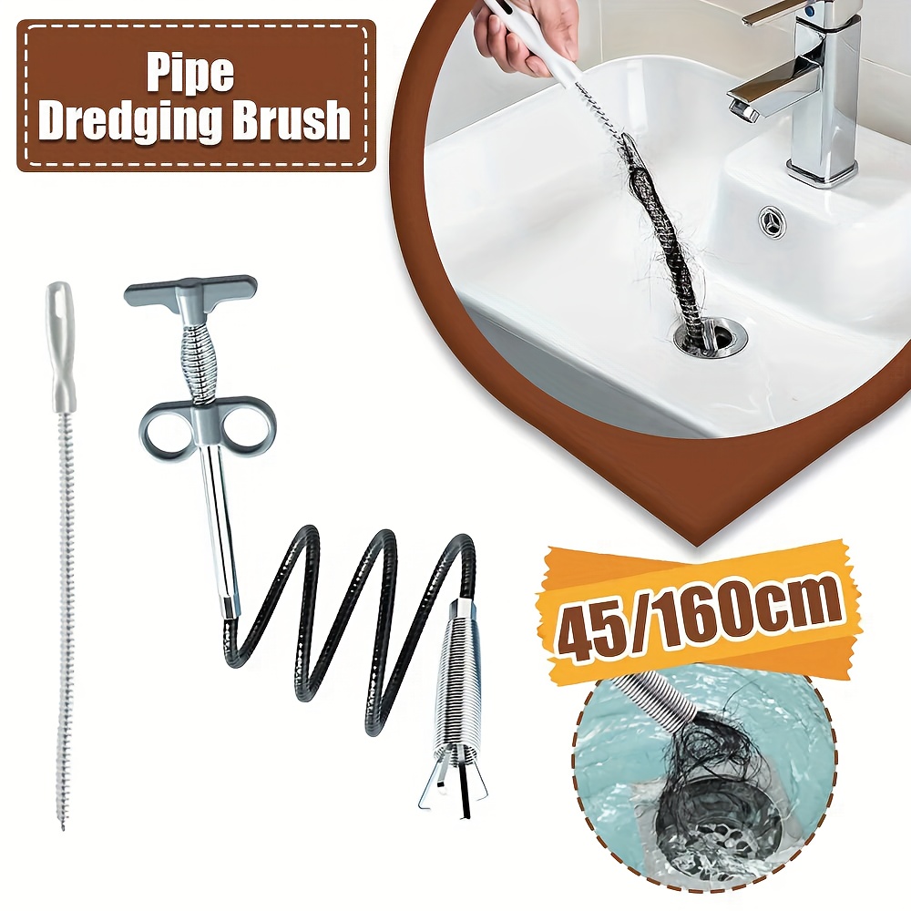 Pipe Dredging Brush Bathroom Hair Sewer Sink Cleaning Pipe Dredger