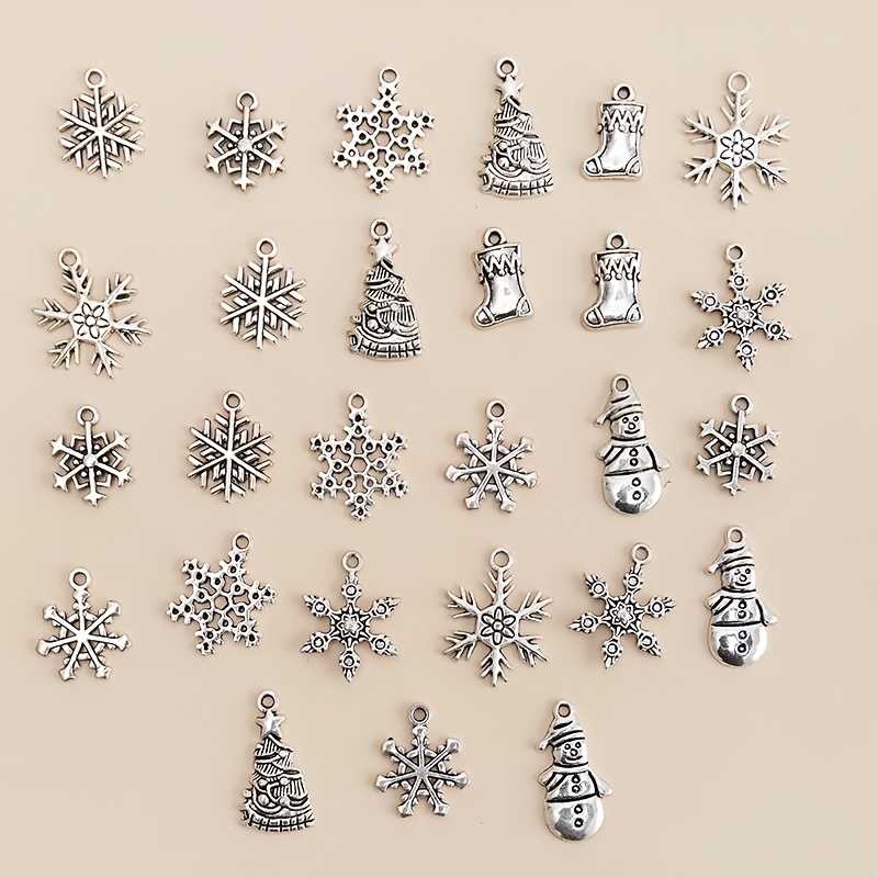 Mixed Snowflake Charms Pendants - Temu