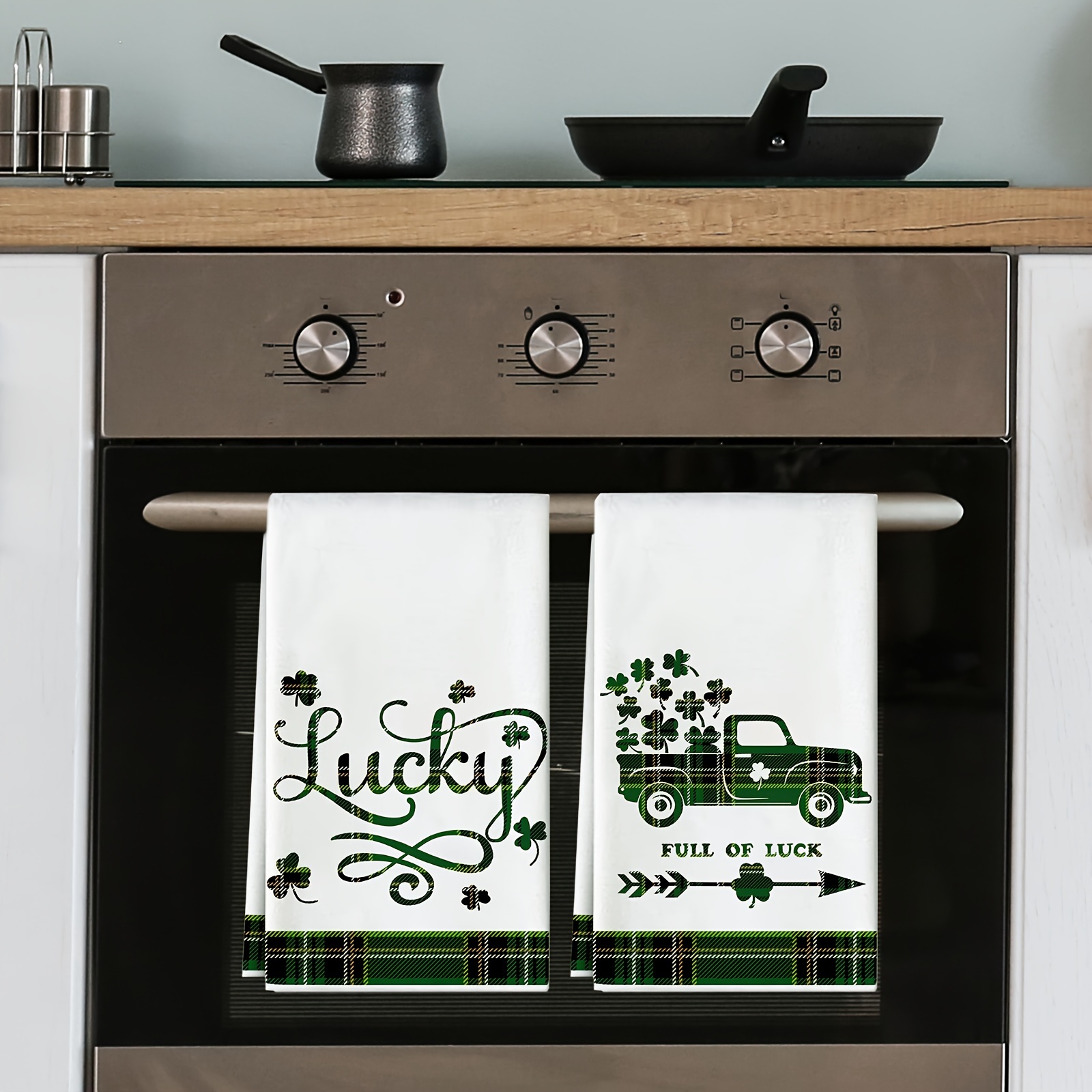 Dark Green Kitchen & Hand Towels