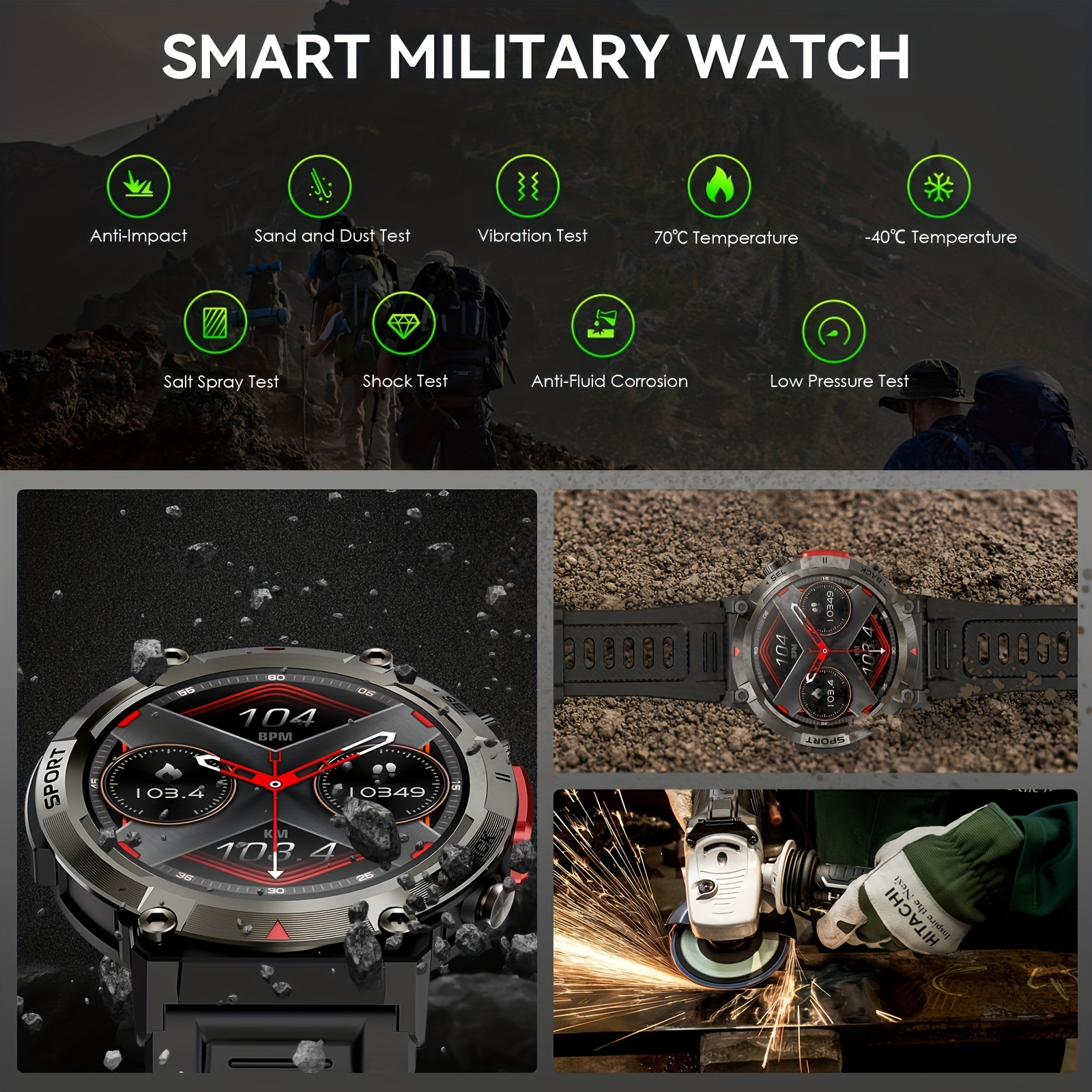 Relógio Inteligente A1 ou SmartWatch Preto - App Techmade Smartwatch Round.  