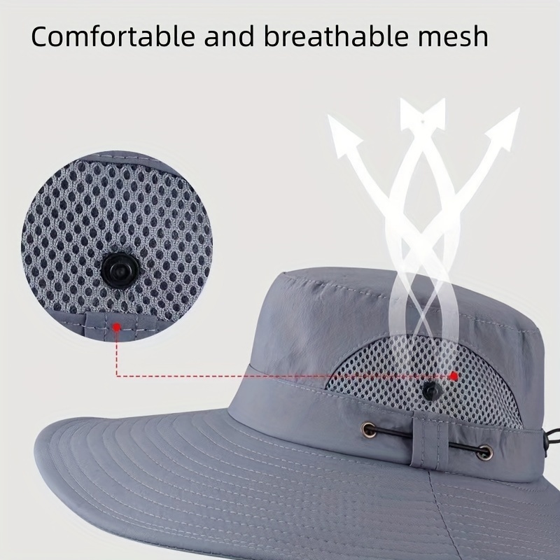 Unisex Bonnie Hat Large Brim Sun Protection Breathable Mesh - Temu