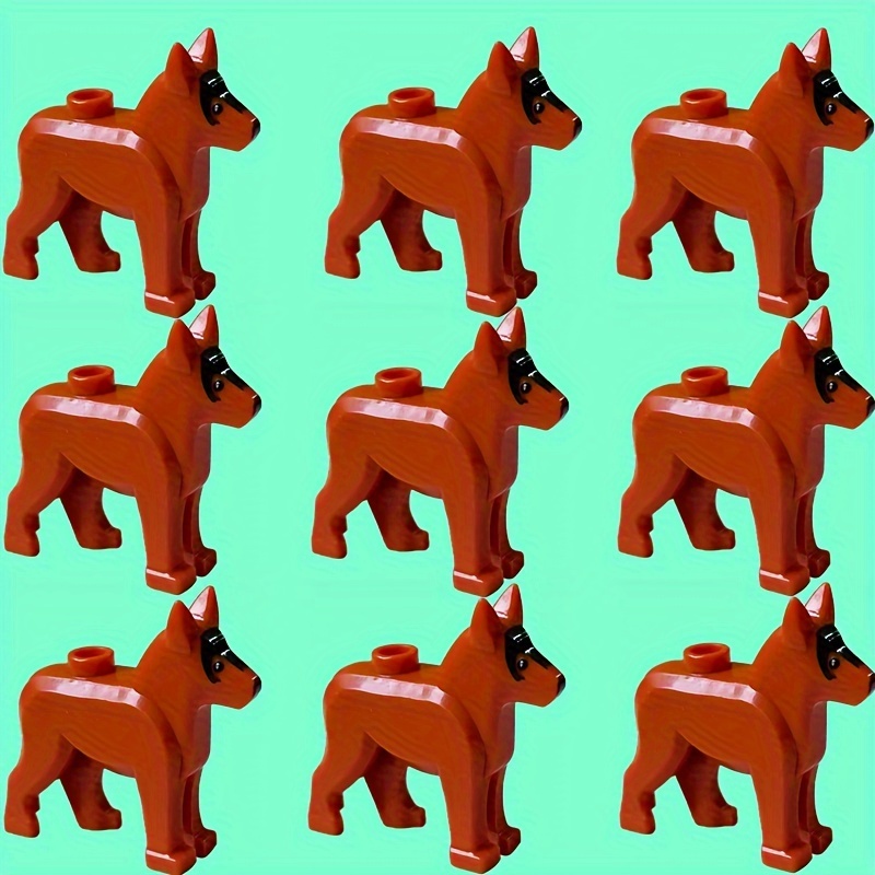 9pcs Mini German Shepherd Dog Building Blocks Set