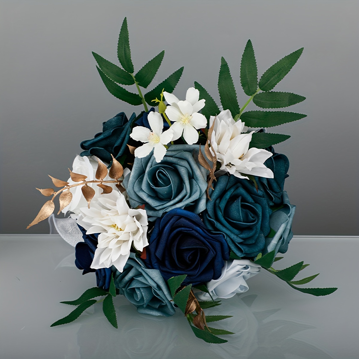 BLUE & BLACK RIBBON FLOWER BOUQUET💙 available on my website and a
