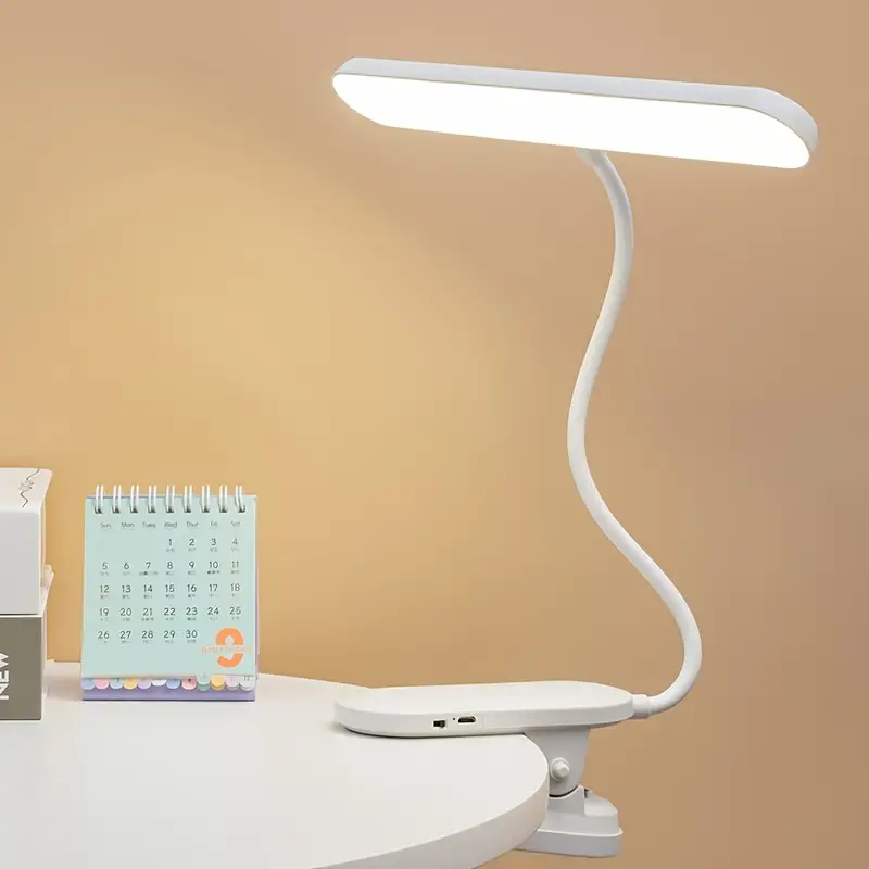 1 lampe de bureau LED Eye Protection Clip, lampe de lecture avec port USB,  lampe de