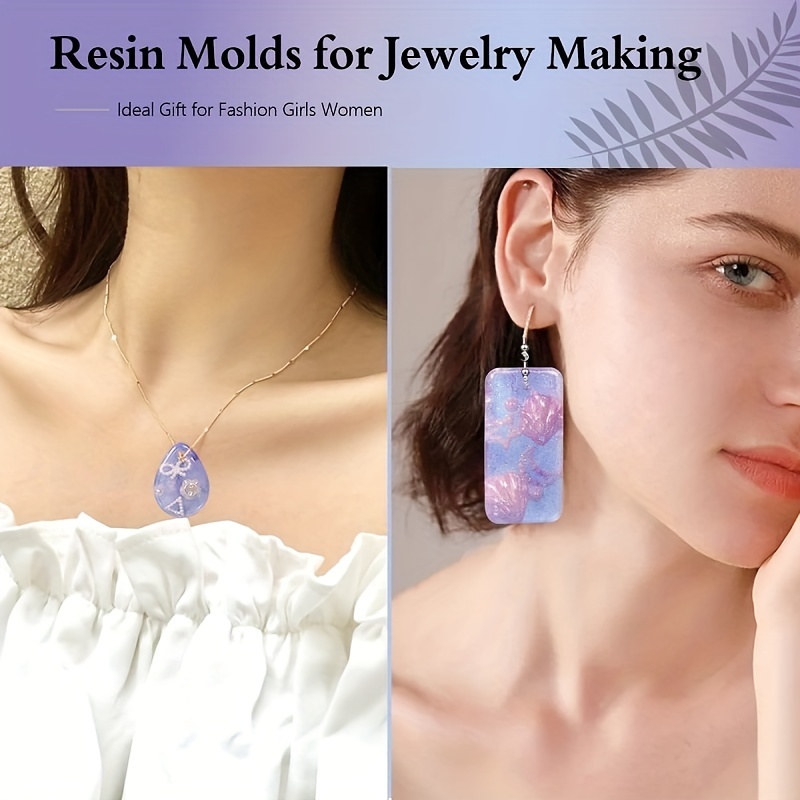 Resin Jewelry Molds, Jewelry Molds for Resin Casting, Silicone Molds for  Epoxy Resin, Jewelry Molds Pendant Mold for DIY Gem Cabochon Pendant,  Earring, Necklace Jewelry Making