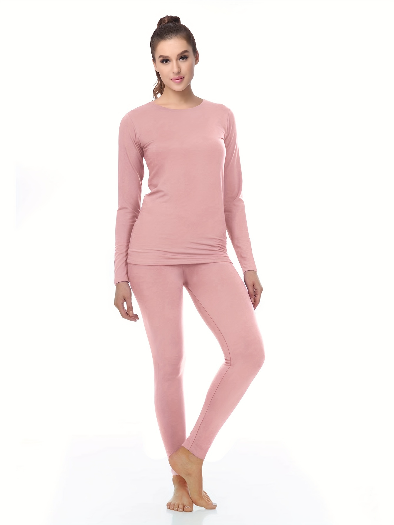 Womens Fleece Lined Seamless Thermal Underwear Set Base Layer Top And  Bottoms With Free Cutting Seamless Crew Neck And Long Sleeved Long Johns  Style 231127 From Shu01, $19.69
