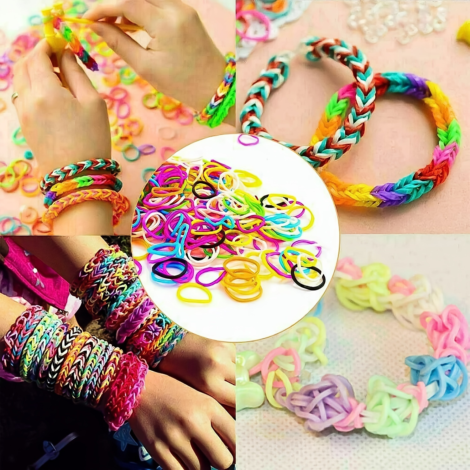 Loom Band Kit 15000+pcs Loom Rubber Bands In 25 Colors - Temu Canada