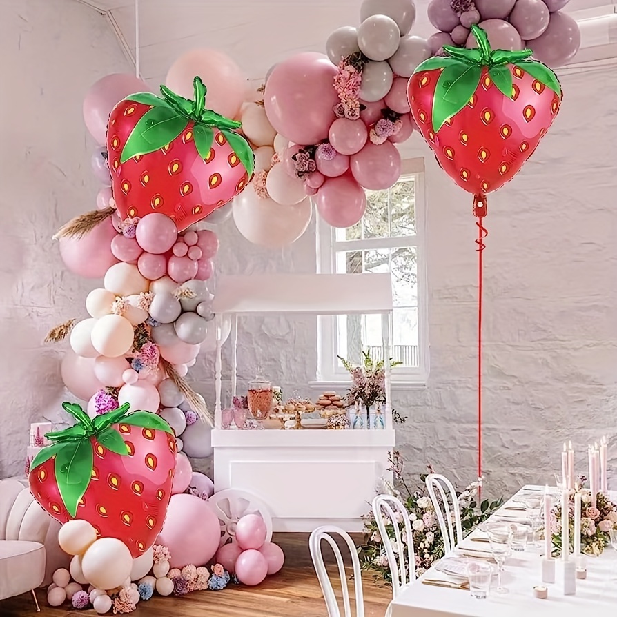 Strawberry Balloons, Strawberry Party Decor