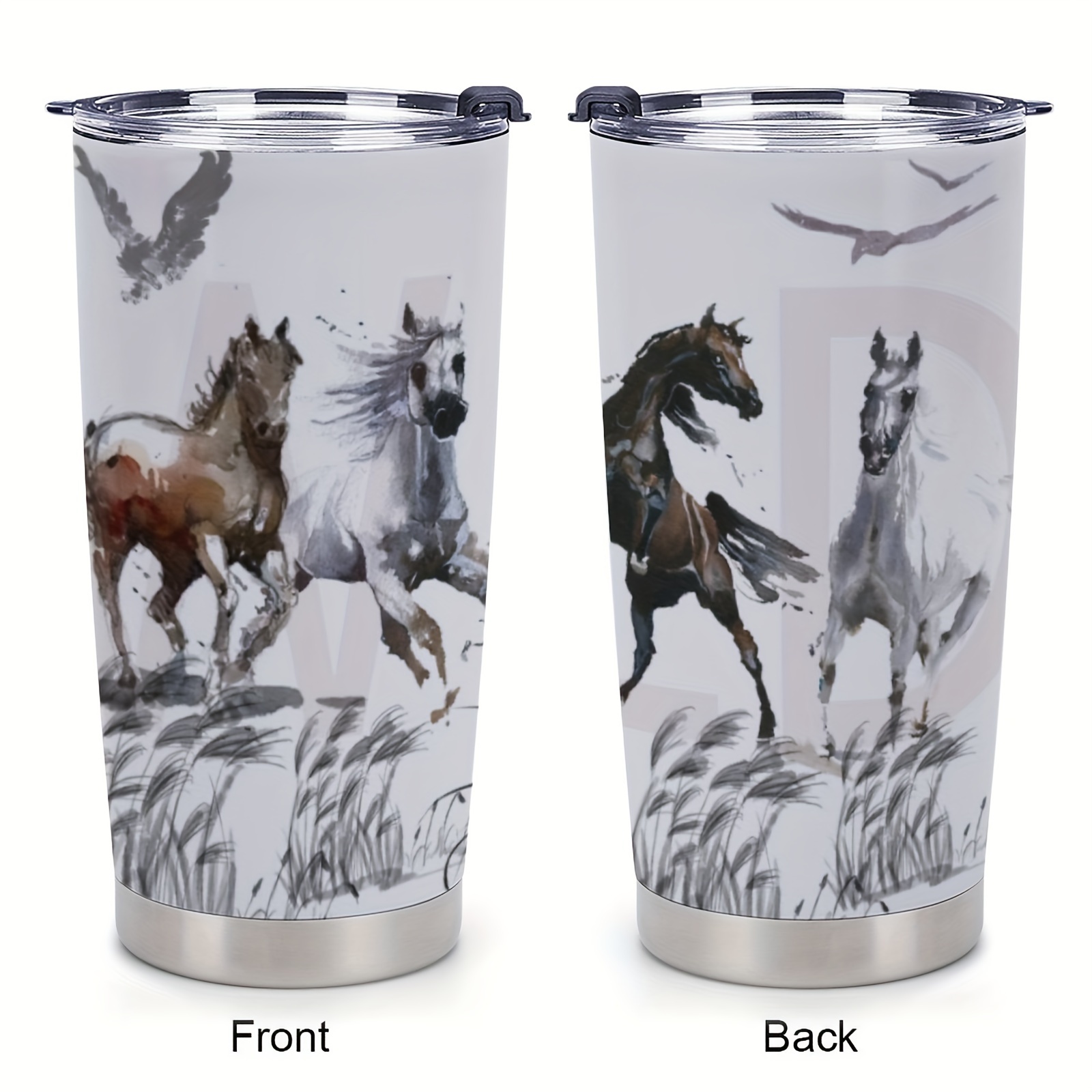 Just A Girl Who Loves Horses Insulated Tumbler With Handle - Temu