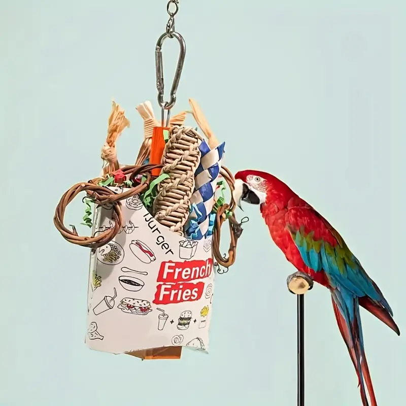 Large Foraging Bird Toy With Shredded