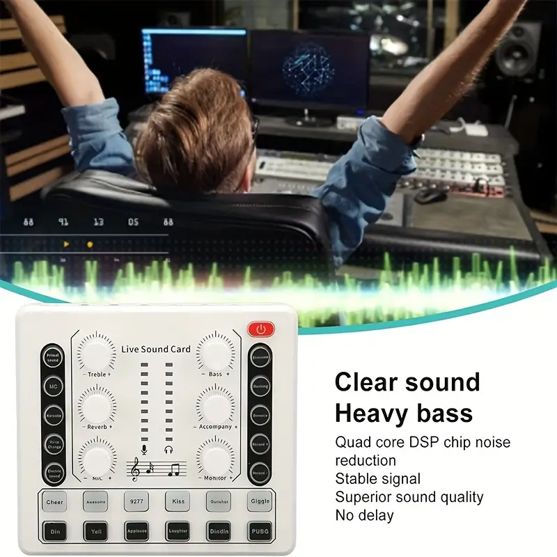 M8 On site Sound Card Multifunctional Portable Audio Mixer - Temu