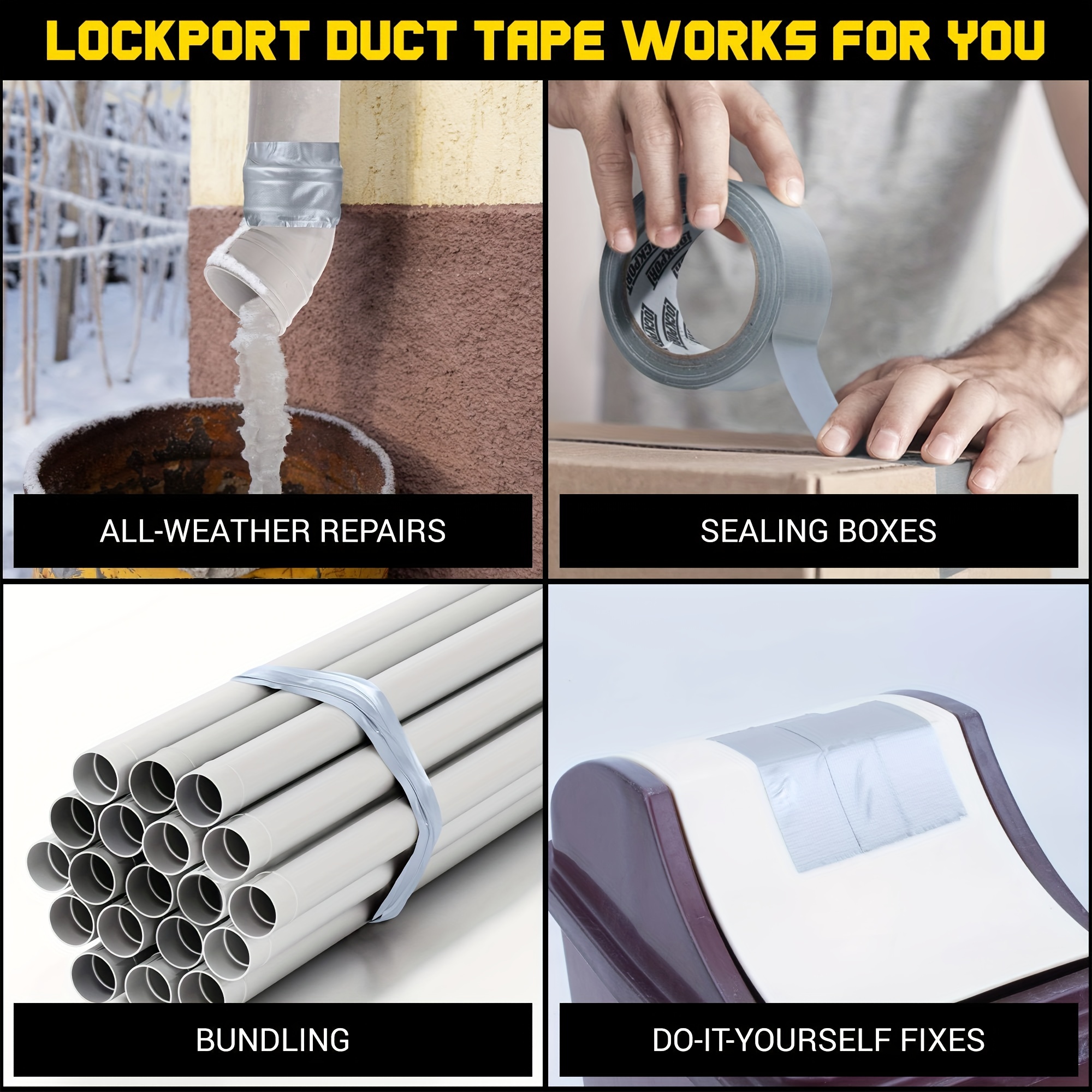 Duct Tape Silvery Strong Flexible No Residue All weather And - Temu