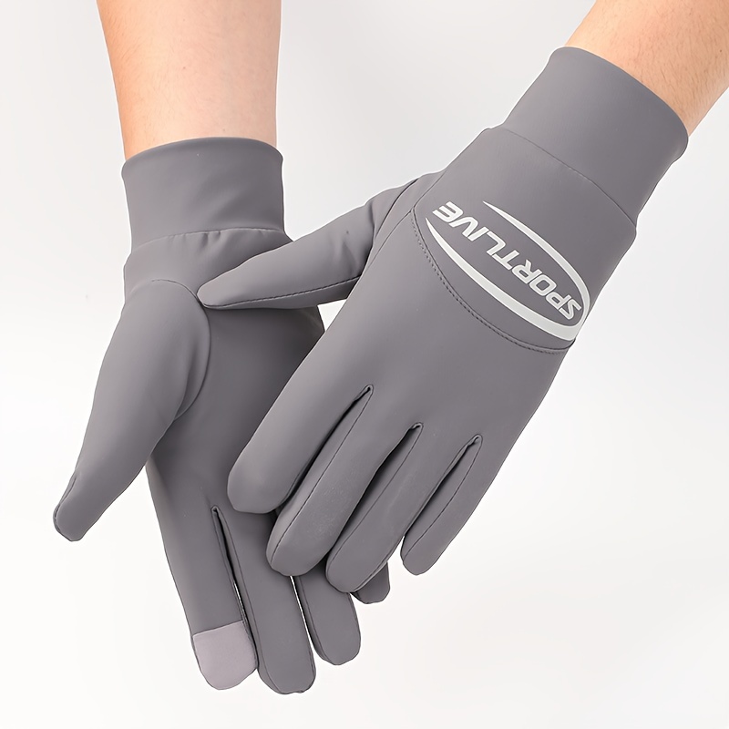 Men's Cycling Gloves Winter Velvet Touch Screen Windproof Coldproof