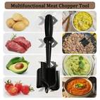 1pc non stick meat chopper heat resistant hamburger masher for ground beef potato and more easy mixing and chop nylon utensil for kitchen and home use
