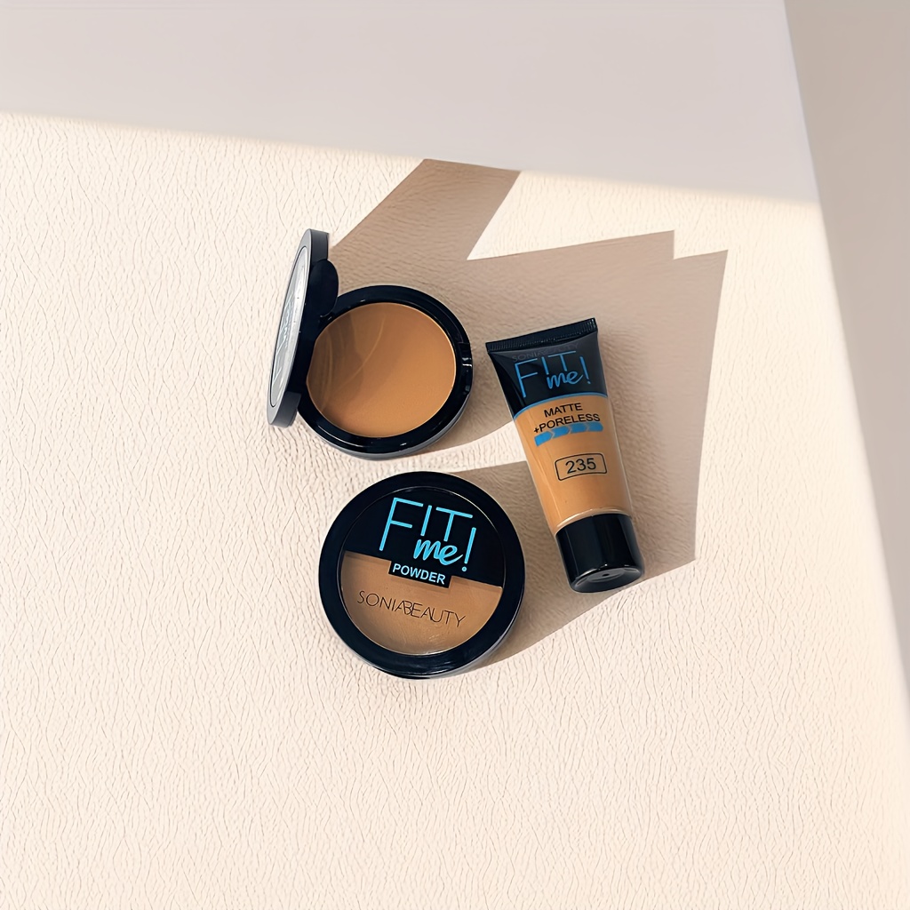 2 in 1 Liquid Foundation & Concealer Powder for Dark Skin
