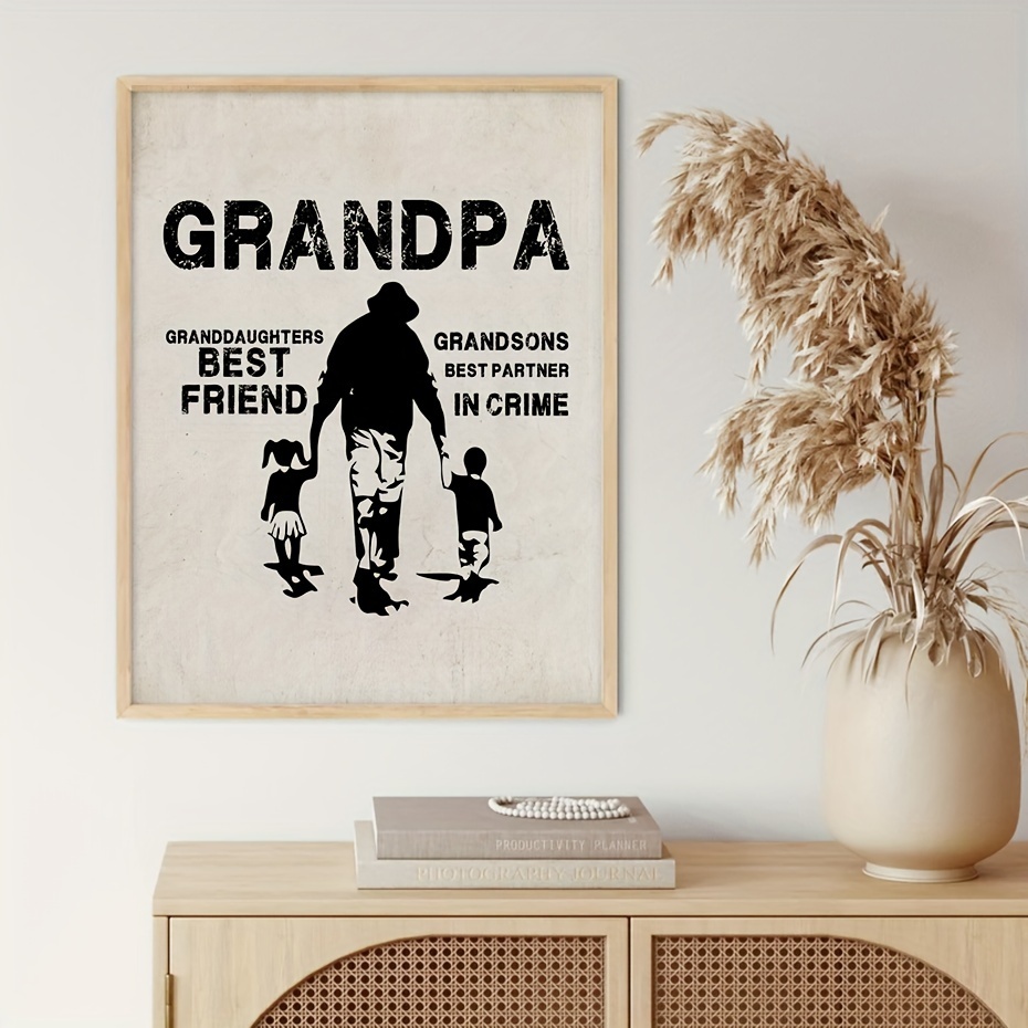 To My Granddaughter Canvas Painting Poster, Letters Quotes Printed