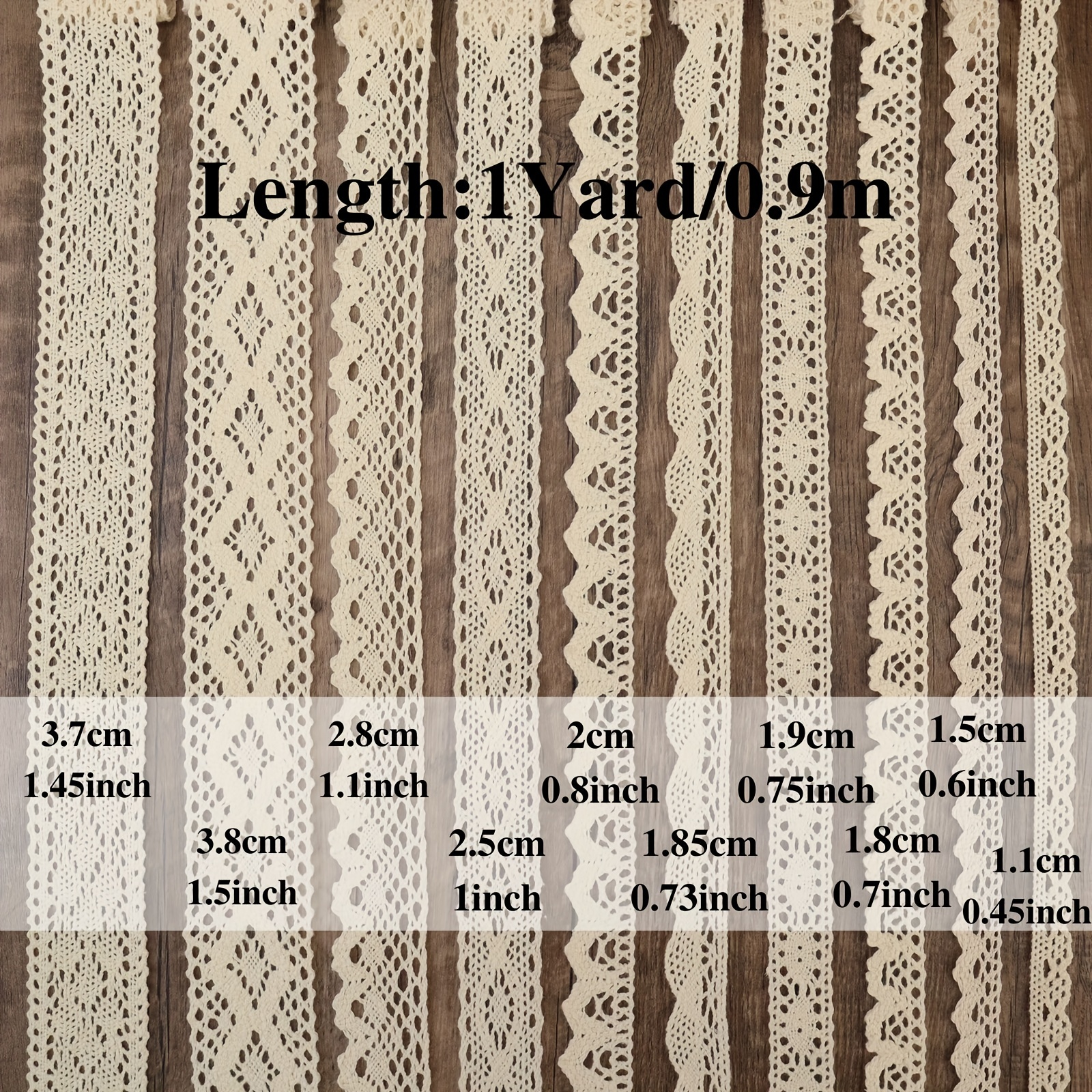  IDONGCAI Cotton Lace Ribbon for Crafts-Sewing Lace