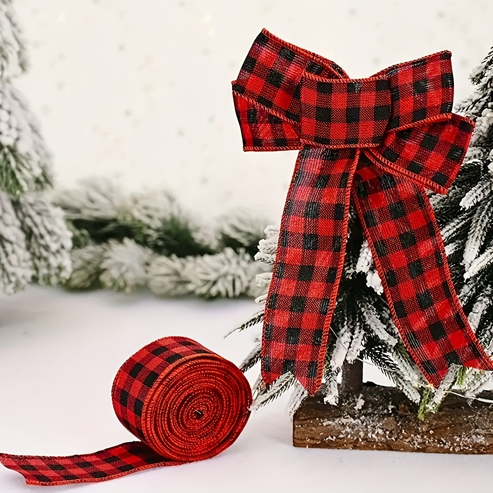 Red Tartan 6M Christmas Gift Wrap & Accessories Pack