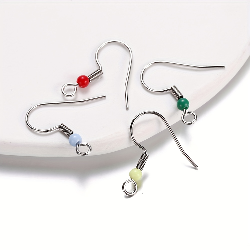 Stainless Steel Earring Hook Ear Wire Findings Diy Jewelry - Temu