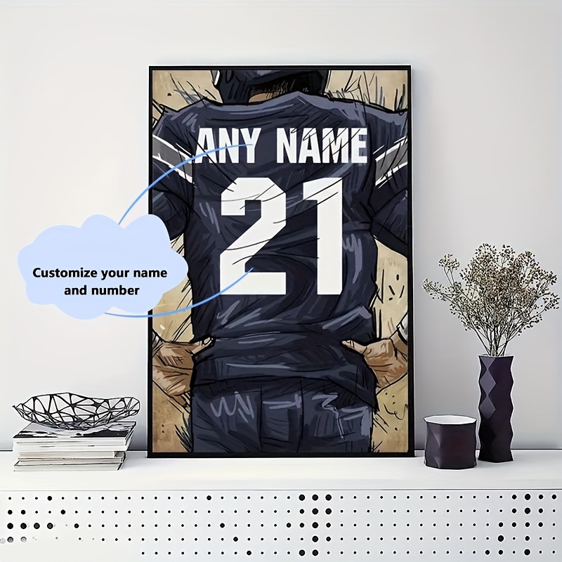 1pc Custom Athlete Poster, Home Decoration Painting, Personalized Name Customization  Diamond Painting Kit Without Frame, Digital