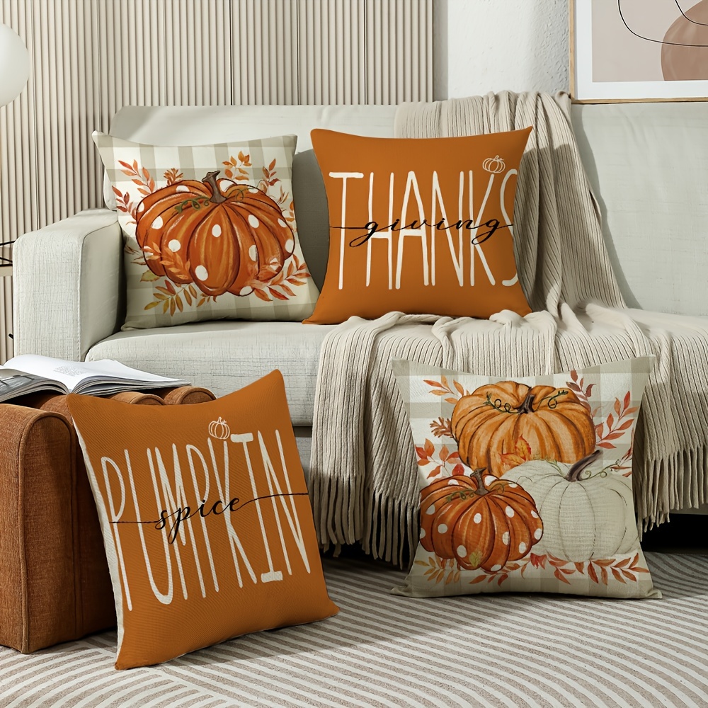 Fall Pumpkin Decorative Throw Pillow Covers Add A Touch Of - Temu