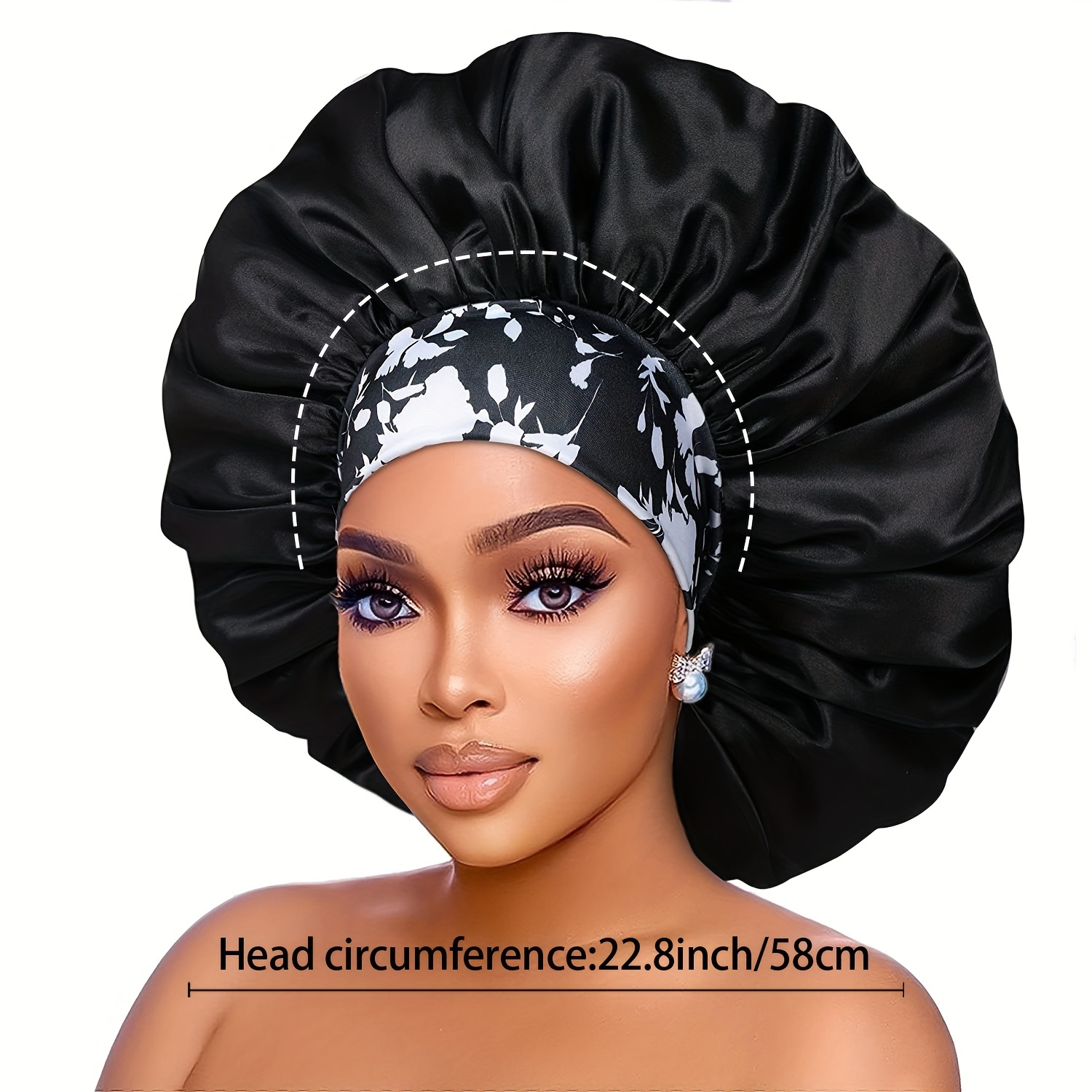 4 PCS Satin Bonnet for Sleeping,Hair Bonnets for Black Women,Hair