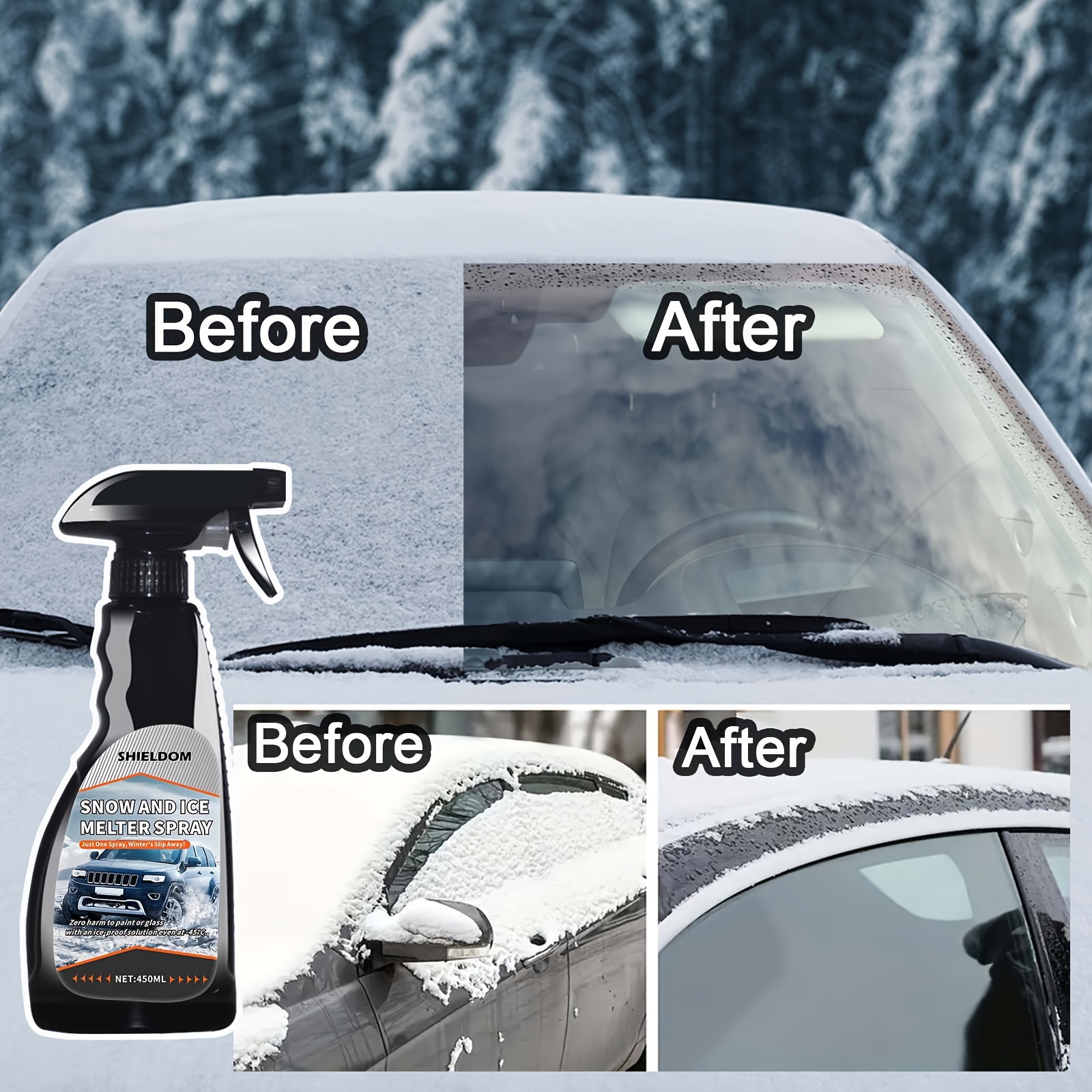 Car Ice Melting And Snow Remover Winter Car Glass Fast Ice Melting