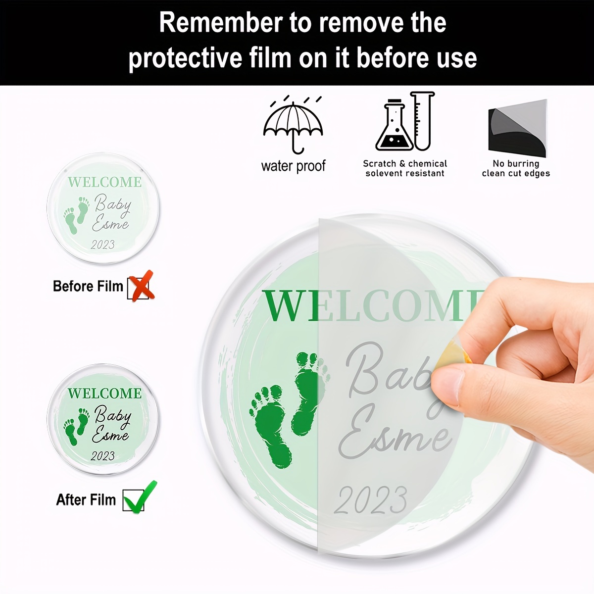 2pcs Regalo Personalizado Para Baby Shower Clip De - Temu